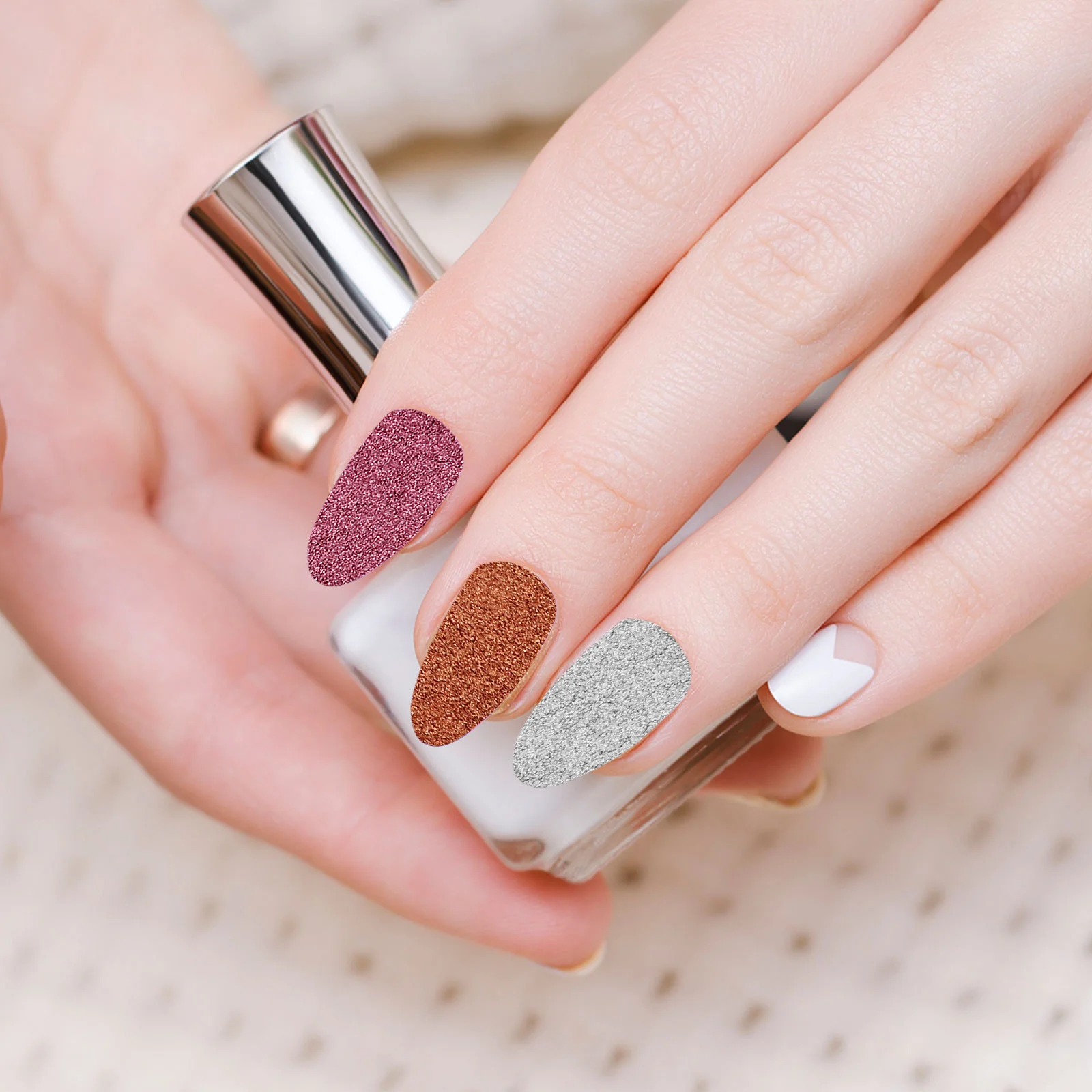 

4 Colors Nail Glitter Powder Metallic Shine Long Lasting Dipping Powder Kit For Manicure Art Design Nail Decoration Accessories