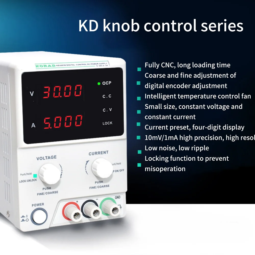 Korad-comutação de Laboratório de Precisão Ajustável Ka3005d Digital Programável Fonte de Alimentação dc