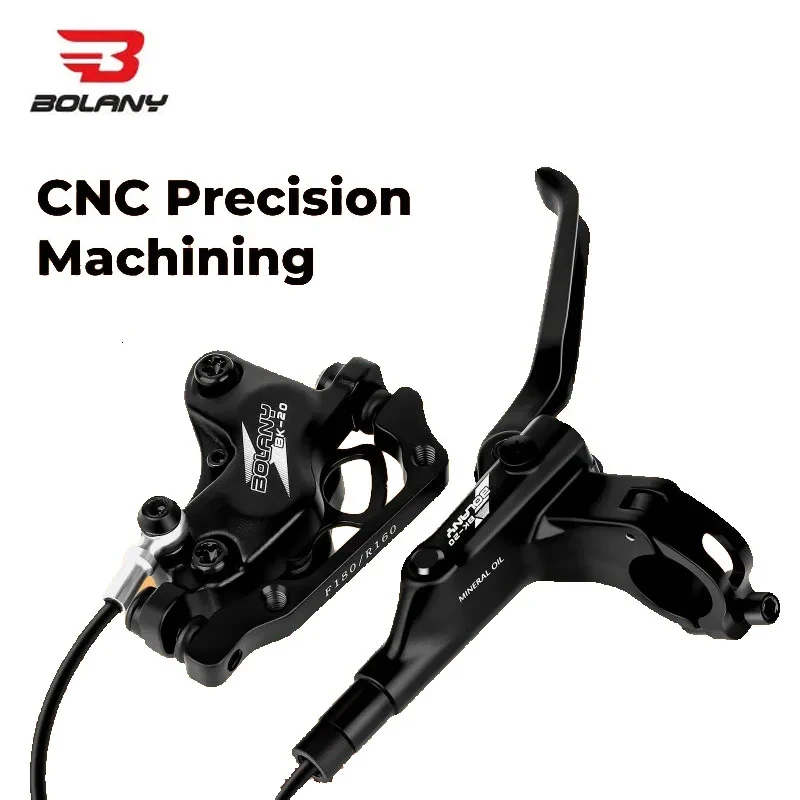 

BOLANY 4-Piston Hydraulic Brake Set - 160mm Front/Rear MTB Disc Brakes with 830/1620mm Oil Hoses for Enduro/Downhill Bikes