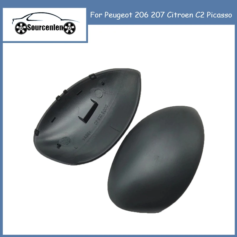 Car Stying Fit For Peugeot 206 207 Citroen C2 Picasso Mirror Cover Rearview Mirror Cover Rear View Cap Accessories