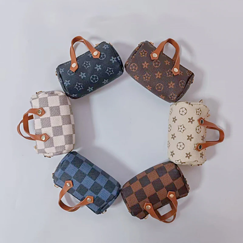 Mini-Umhängetasche mit bedrucktem Kissen, Kopfhörerhülle, Münzgeldbörse – kompakte Umhängetasche für kleine Gegenstände und lockere Änderung