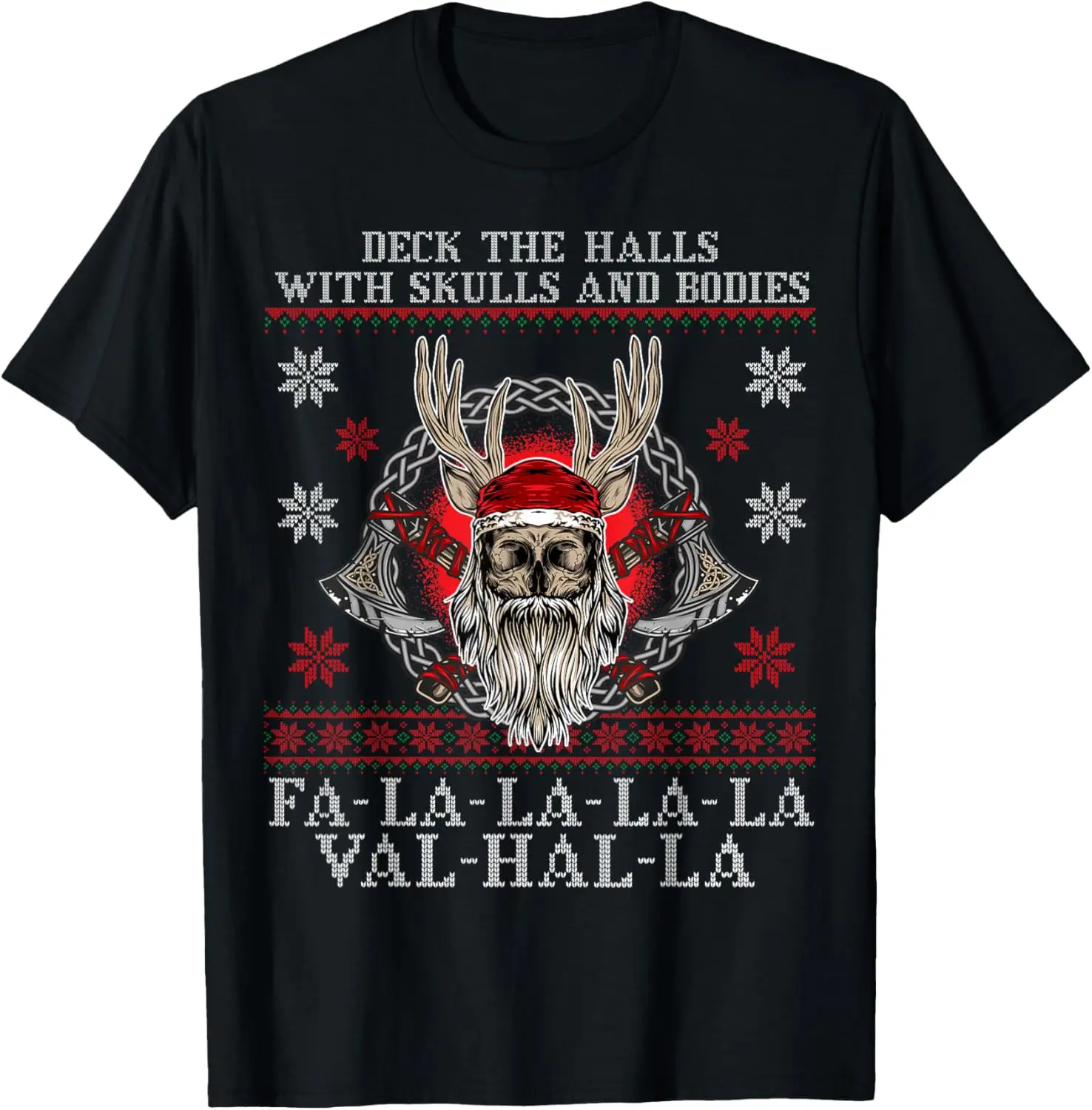 

Футболка Viking Santa Deck The Halls с черепами и тела