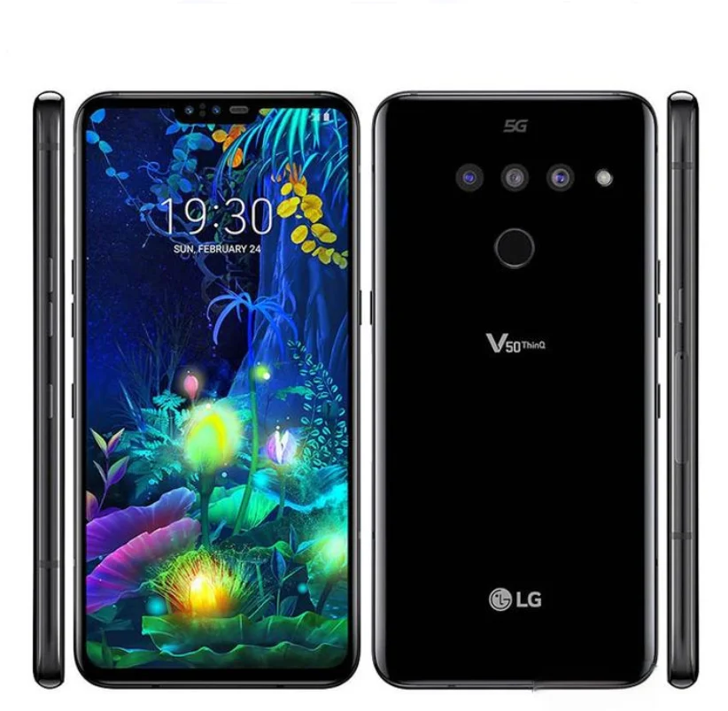 LG V50 V500N ThinQ 6.4-inch 6GB RAM 128GB ROM 16MP Three-rear camera fingerprint phone Original Unlock NFC