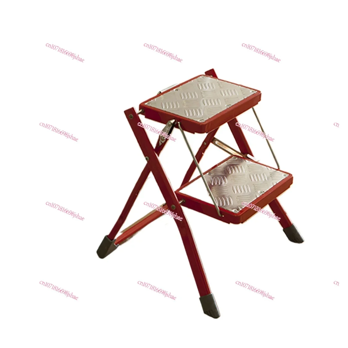 Metal Folding Ladder, Multi-functional Ladder Stool Portable Herringbone Ladder Storage Ladder Frame Household