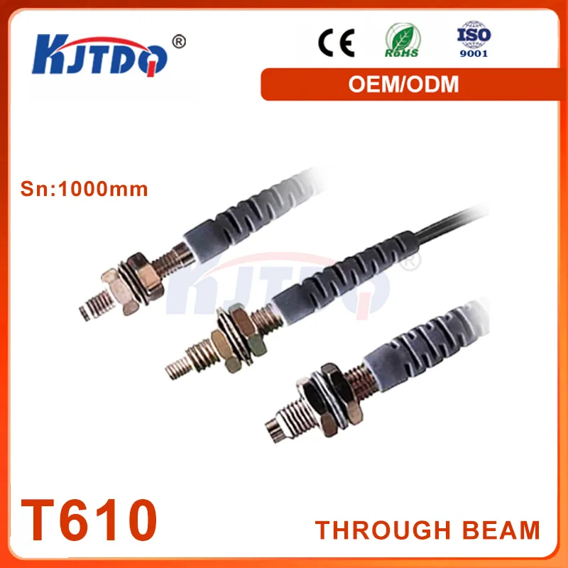 M3 M4 M6 T310 T410 T610 High Quality Waterproof Oil-proof IP65 Sn 1000mm Through Beam Reflection Optical Fiber Sensor
