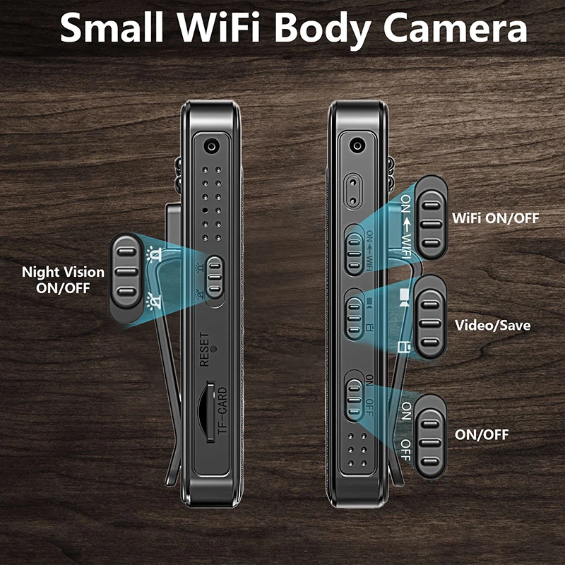 Wlth Wifi 1080P Mini Camera Portable Small Digital Video Recorder Police BodyCam Infrared Night Vision Miniature Camcorder 2024