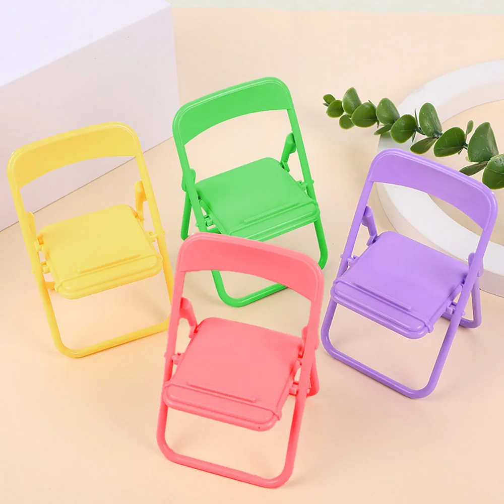

Mini Chair Shape Phone Stand Foldable Lazy Mobile Phone Holder Desktop Decor Portable Universal Cellphone Bracket Table Decor
