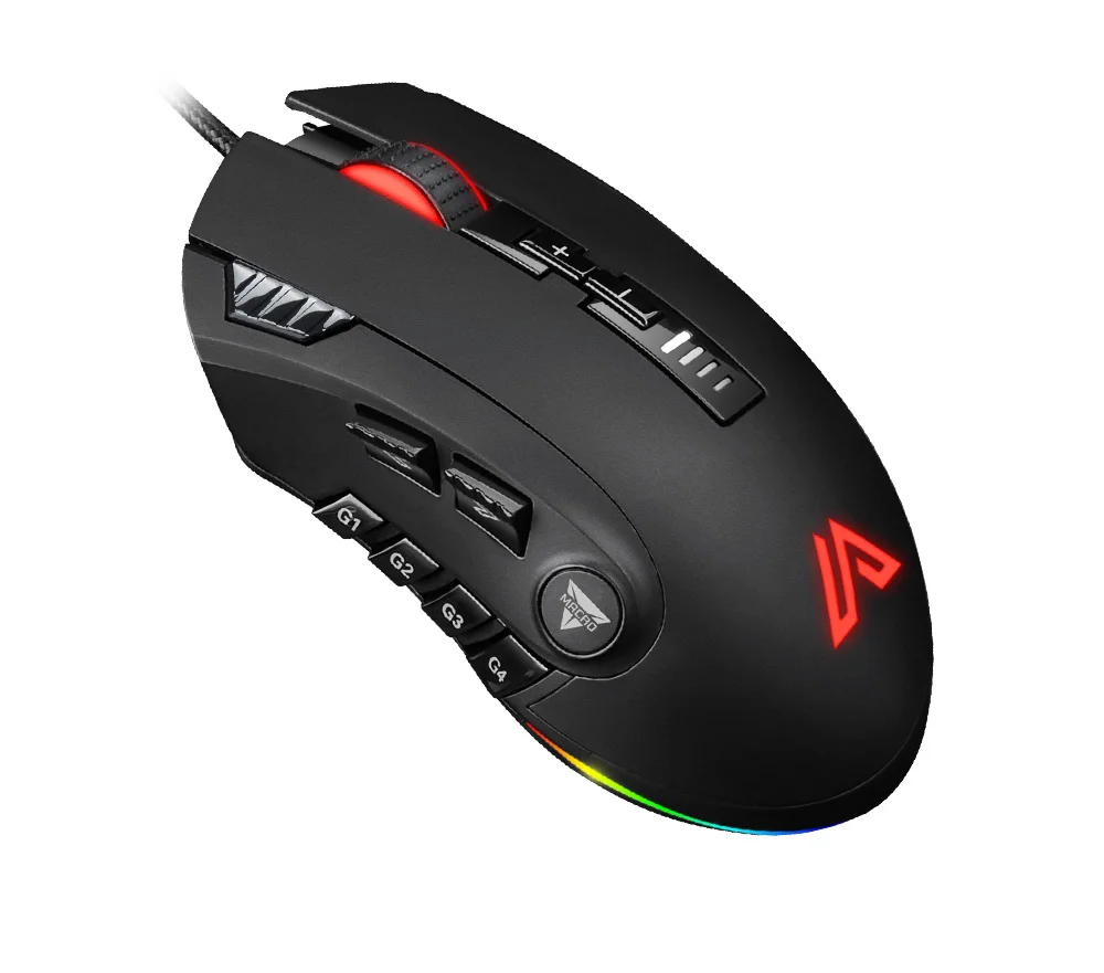 for OEM Programable 12D Macro Pc Gaming Mouse With Weight and RGB LED light