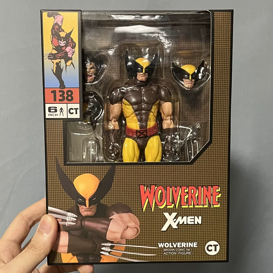 Nuevos juguetes Ct, figura de Wolverine, cómic marrón Mafex 138 x-men, figura de acción Shf, figura de Anime, modelo Ko, estatua, juguetes, regalos de navidad