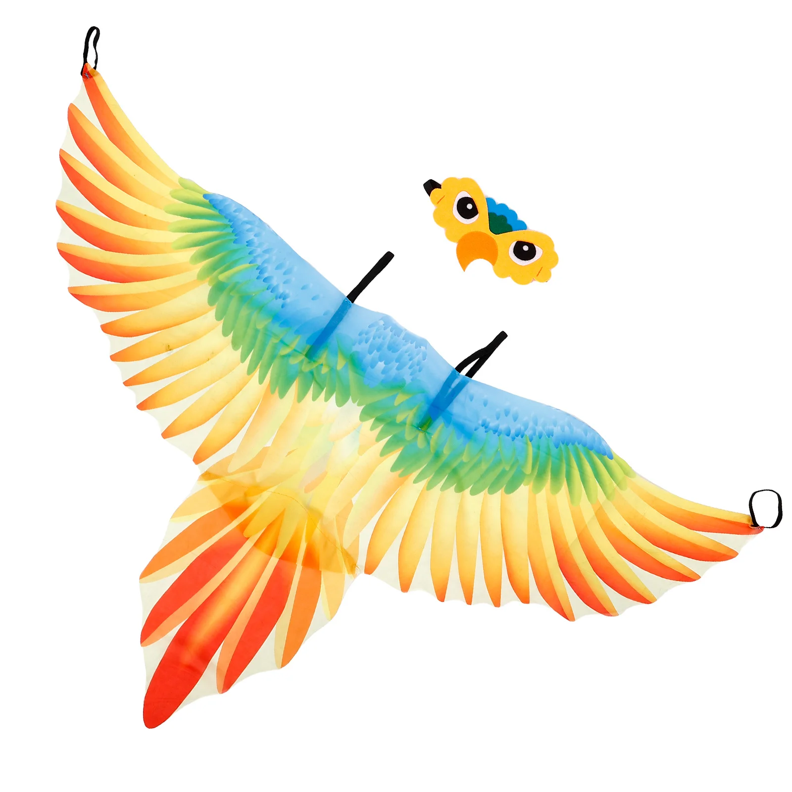 

1 set Parrot Wing Cape Headband Set Bird Costume Kids Cosplay Party Prop Durable Cloth Material For Halloween Masquerade