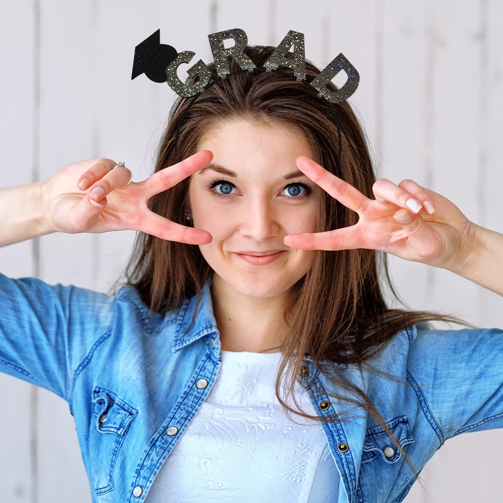 Grad bandana fontes de festa graduação cabelo usar cocar para simples hairband greeter criança