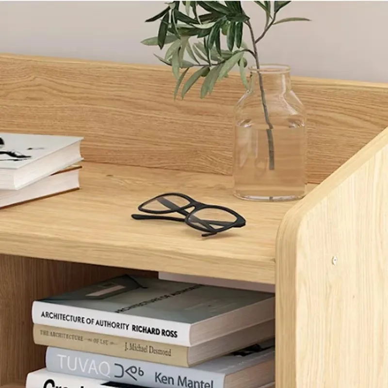 Luxury Beautiful Nightstand Wood Minimalist Modern Organizer Bedside Table Shelves Storage Simple Mesita De Noche Furniture