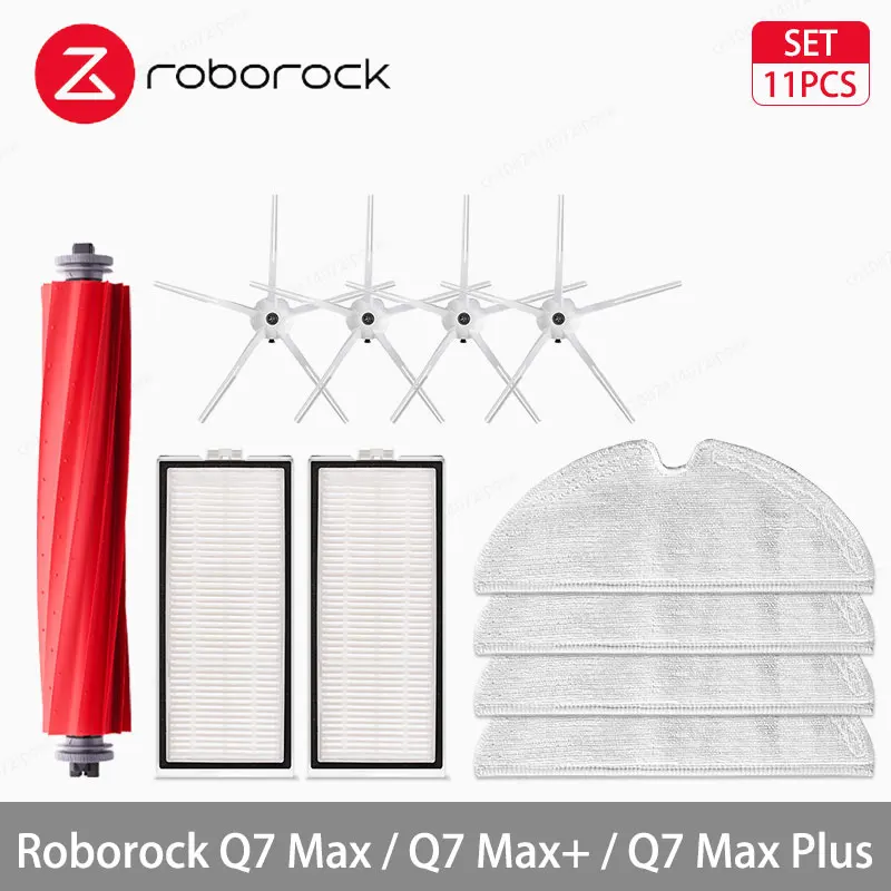 Roborock Q7 Max / Q7 Max+ / Q7 Max Plus Robotstofzuiger Accessoires Zijborstel Hepa Filter Mop Doek Stofzak Reserveonderdelen