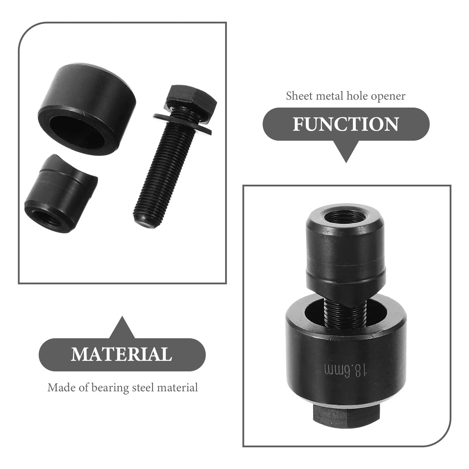 

Sheet Metal Hole Cutter Puncher Saw Tool For Sink Metal Plate Precise Positioning Durable Bearing Steel Multi Purpose Hole
