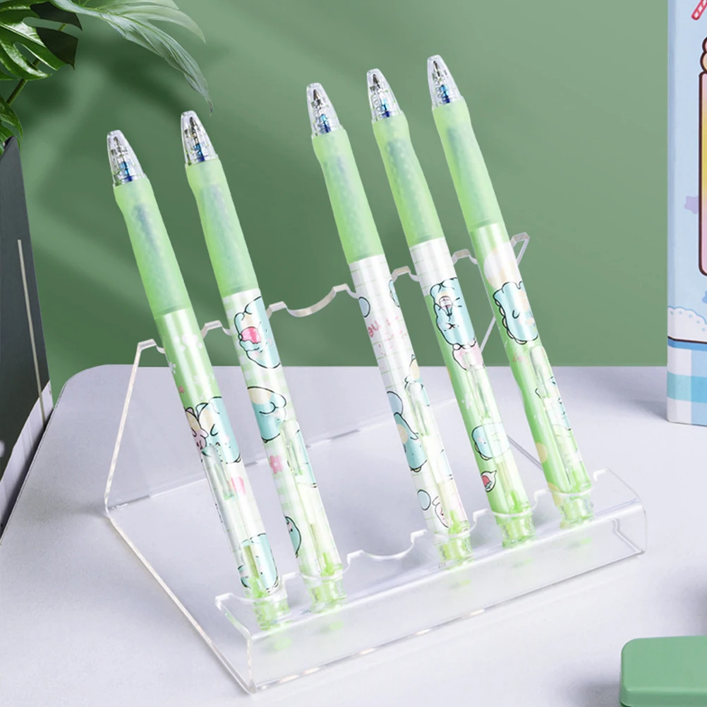 

2 Pcs Pen Holder Display Stand Makeup Storage Rack Tableware Organizer Desk Acrylic Countertop Brush Clear