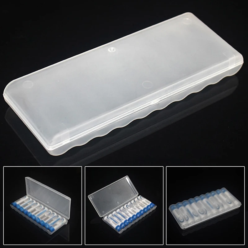 10 Slot Transparent White Plastic Battery Storage Box Hard Container Holder Case For AA Battery Organizer Accessories 55x17mm