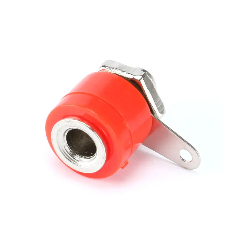 10pcs/lot 4mm Banana Socket Female Jack 4mm Banana Binding Post for Banana Plug Terminal Connector Black Red DIY Adapter