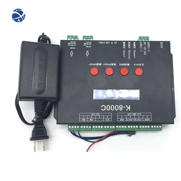 YUNYI Full color controller SD card intelligent programmable controller k-8000c outdoor lighting engineering controller