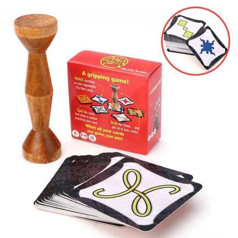 Spanish English Bilingual Totem Jungle Game 80 Card Game Family Gathering Desktop Card Game Toys