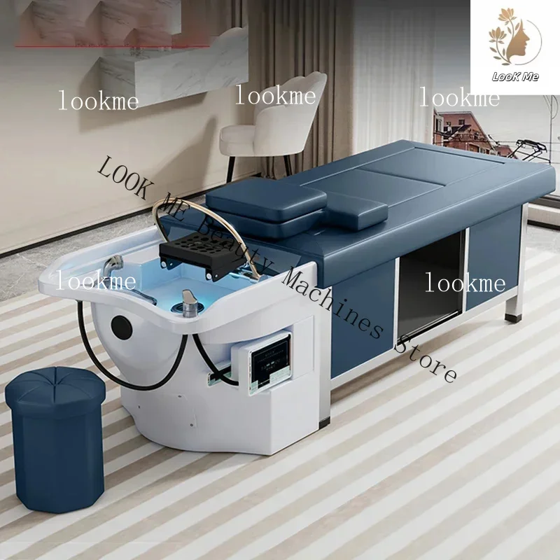 Salon chair hair stylist shampoo spa bed beauty headspa massage table water shower professional washbasin Cama therapy makeup