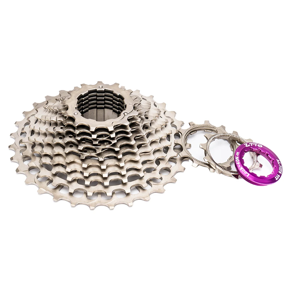 ZTTO Road Bike 12V Ultralight Cassette Sprocket 12 Speed 11-28T 32T SLR HG Compatible Silver 12S K7 CNC Bicycle Freewheel