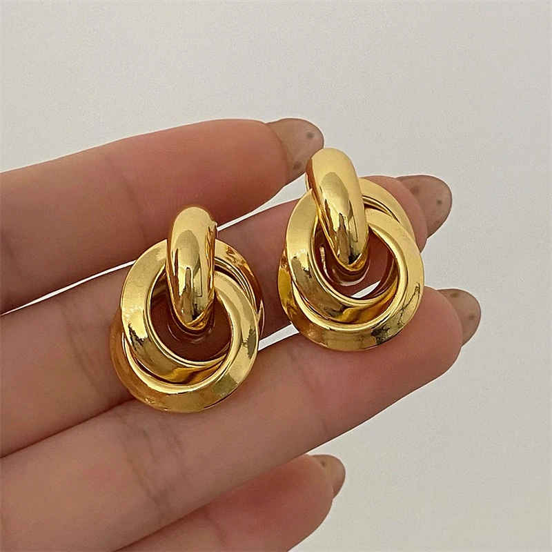 Wrap-around earrings new style retro temperament simple earrings fashionable high quality girls jewelry birthday gift