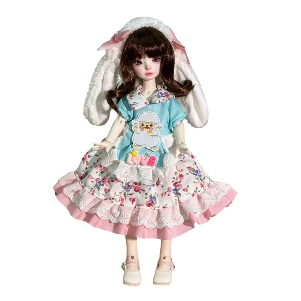 Roupas bjd de tamanho 30cm, saia em escala 1/6, design de boneca, roupa casual, estilo meninas, roupas de bebê, quebra-cabeça divertido