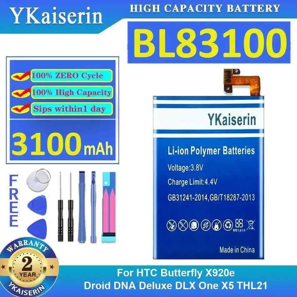 

Mobile Phone Battery BL83100 3100Mah For Htc Butterfly X920e Droid Dna Deluxe Dlx One X5 THL21