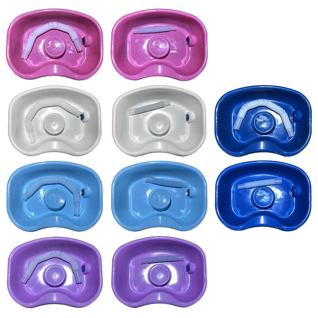 Stable Neck Rest Shampoo Basin Hair Washing Tray Bowl with Drain Hose for Bedridden Elderly Pregnant