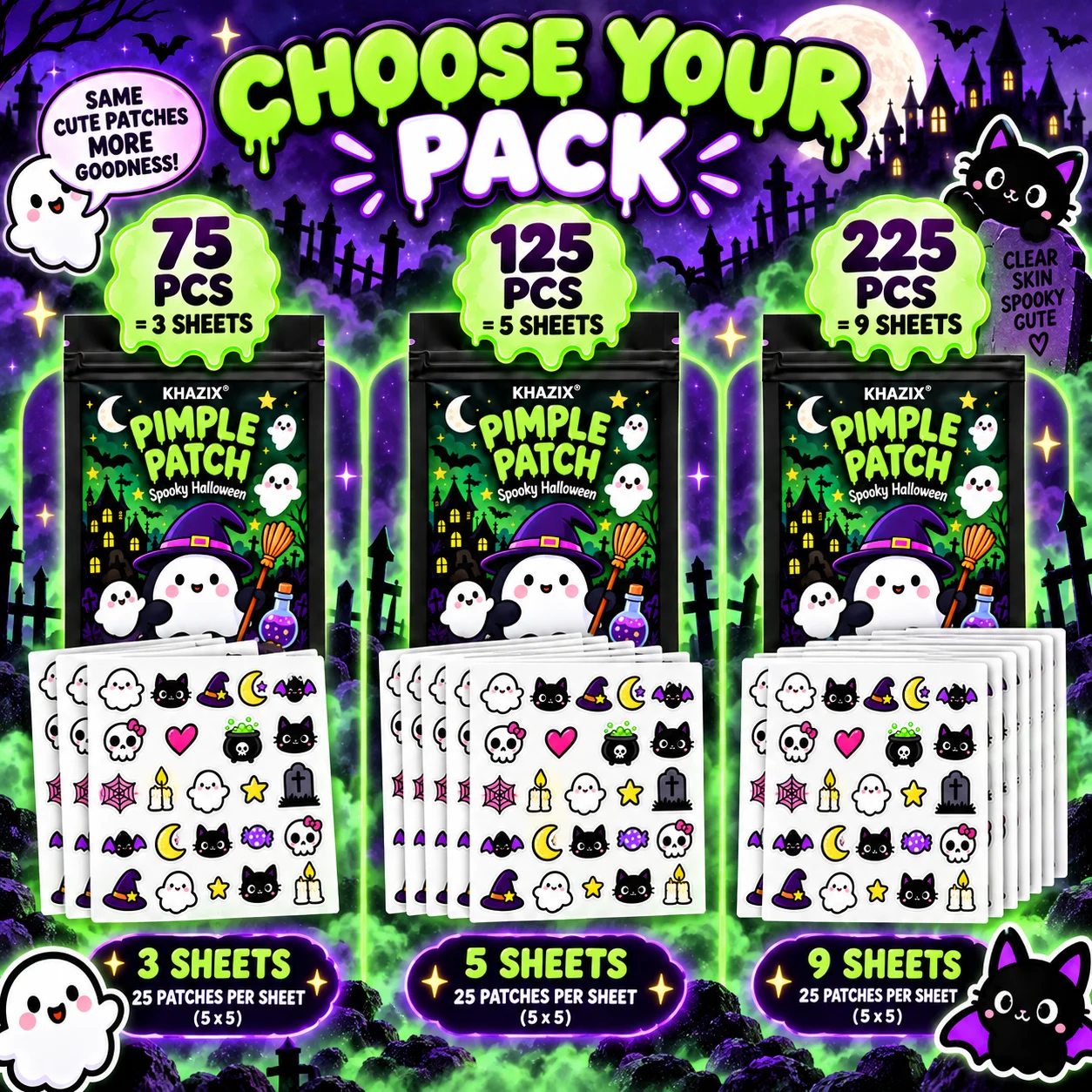 75/125/225pcs Decorative Pimple Patch