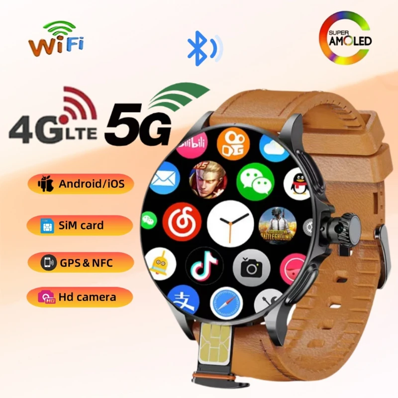 

GT200 4G/5G Full Network Smart Watch Android 10.0 1.95 ''750 * 750 HD Resolution Scalable Rotating Camera Touch Coding