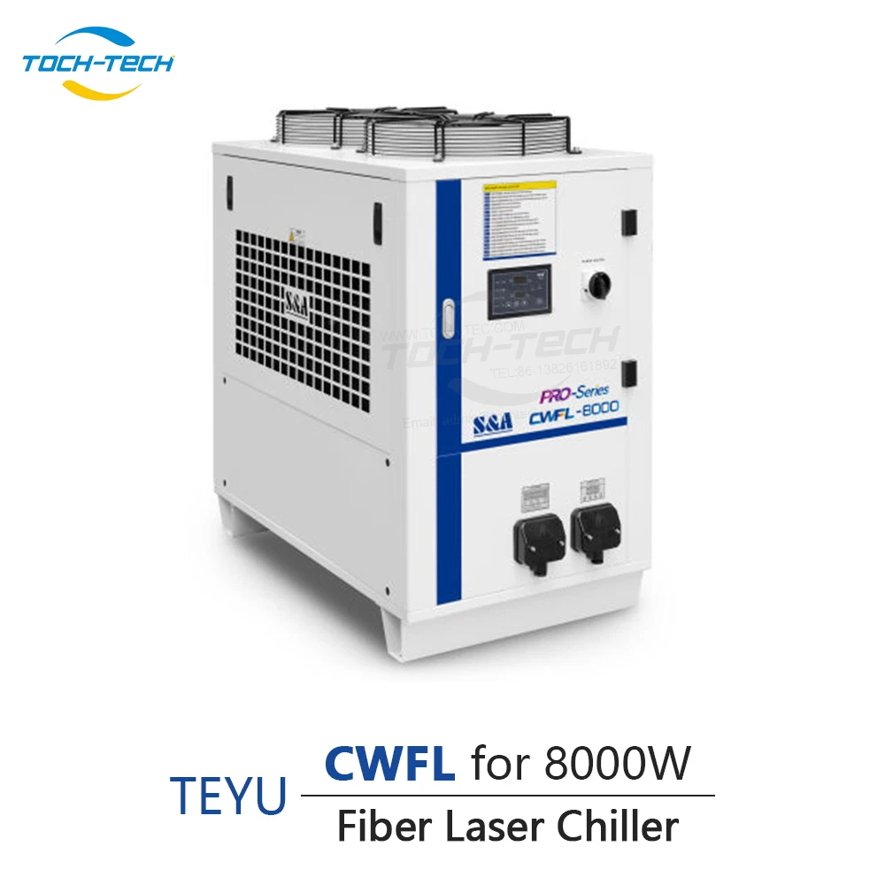 Water Cooled TEYU CWFL For 8000W Cooling Systems Fiber Laser Chiller For Fiber Laser Metal Cutting System