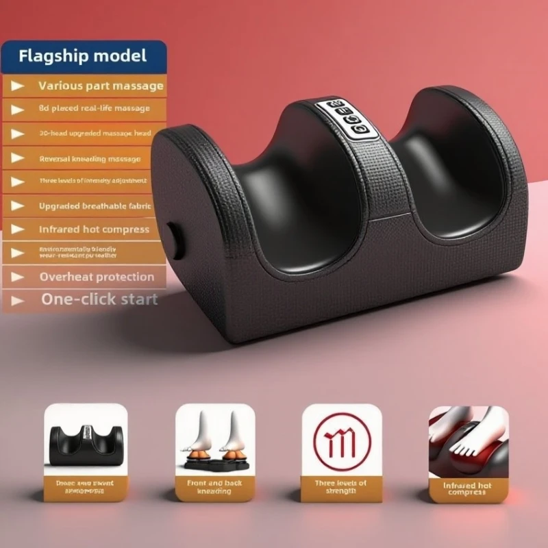 

Электрический массажер для ног глубокого воздействия с функцией шиацу, разминания, подогрева и вибрации для снятия усталости и напряжения мышц икр, аппарат для оздоровления