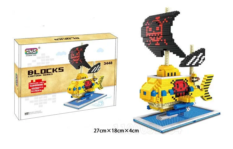 One Piece New Children\'s Building Block Toys Small Particle Building Blocks Pirate Ship Series Splice Toys Children\'s Gift