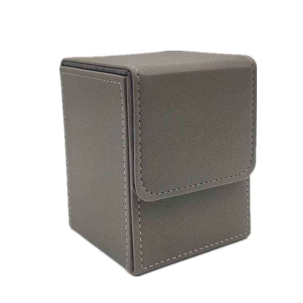 Kaartenhouder geschikt voor 100+ kaarten met enkele hoesjes, leren trading commander deck box compatibel met kaartspellen, game card box