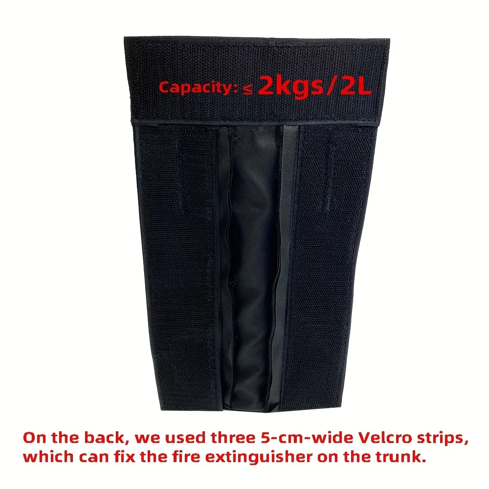 1pc Car fire extinguisher organizer - Durable trunk storage bag and seat back bracket for storing fire extinguishers in vehicles view 3
