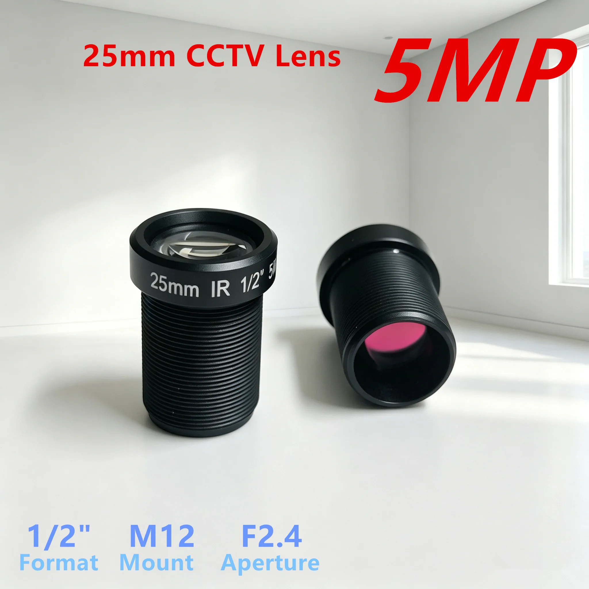 25mm 5MP lens M12 Mount 650nm IR filter Board MTV CCTV Lens HD camera Optional 1/2