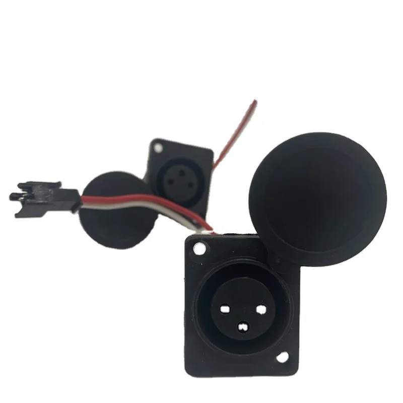 Wholesale 3 pins power charger power charging port panel mount connector with plastic cover for electric vehicle