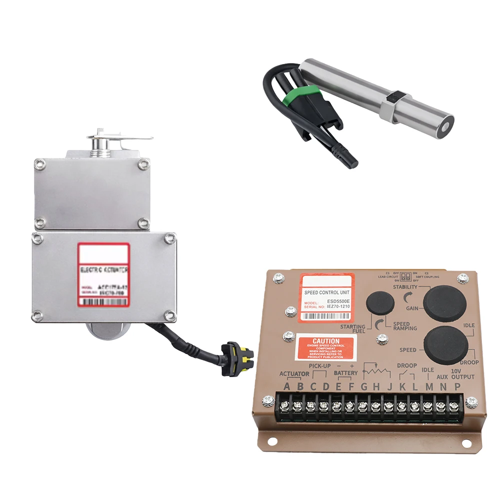 Full Set ADC175 ACD175A Diesel Engine Actuator Governor Kit ESD5500E Speed Controller MPU Pickup Sensor For Dongkang Generator