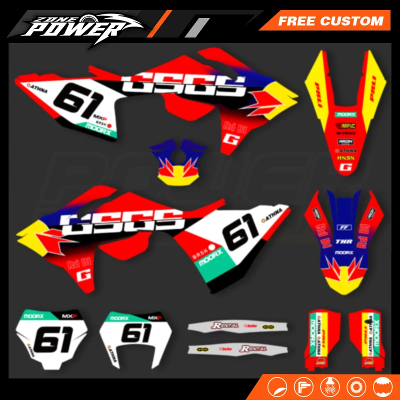 

Powerzone для Gasgas EC MC, индивидуальные графические фоновые наклейки, наборы наклеек для Gasgas EC MC EC125 EC250 EC300 2024 2025 2026 05