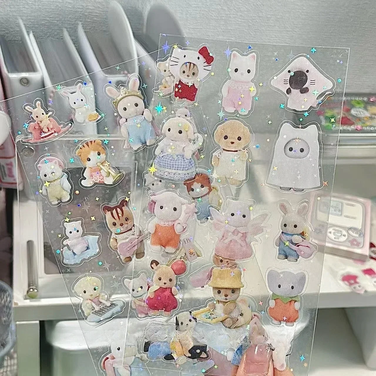 Sylvanian familles autocollant jouet pour enfants jouets de cuisine fille Sylvanians famille enfants jouets pour filles terres Silvania famille