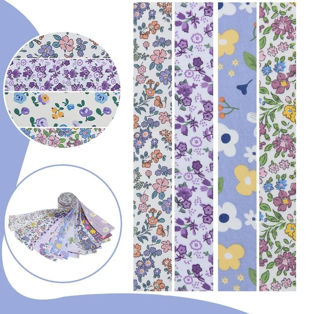 

20 шт., креативная хлопковая ткань для рукоделия, ткань для рукоделия, красочный текстиль в стиле пэчворк, винтажная ткань с цветочным принтом ручной работы