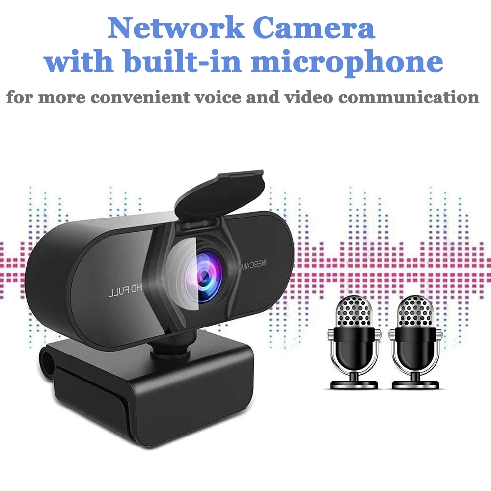 Webcam with Microphone HD 1080P Web Camera Autofocus USB Computer Camera for Streaming/ Video Call/Conference Smart Cam