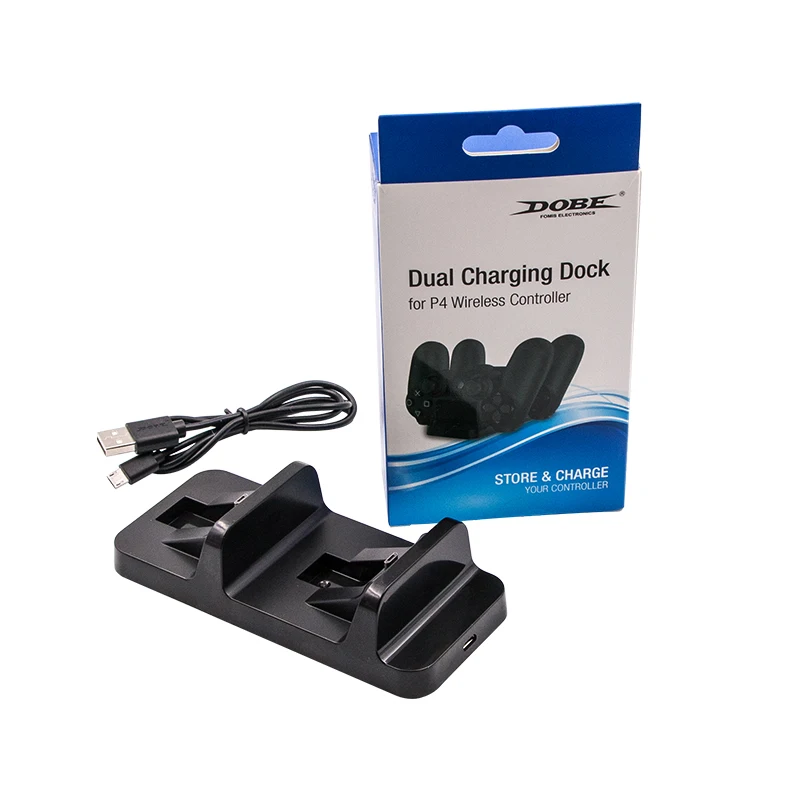 USB Charger For Playstation 4 PS4 Controller Wireless Double Charing Station Dual USB Charging Stand for PS4 Slim Gamepad