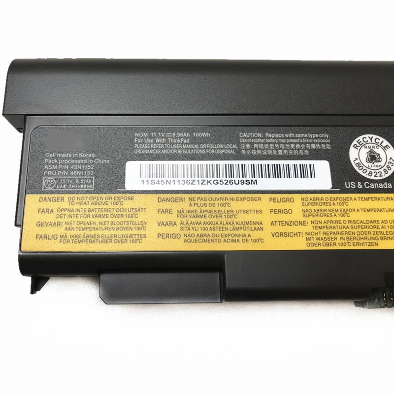 Imagem -04 - Bateria do Portátil para Lenovo Thinkpad T440p T540p W540 W541 L440 L540 45n1144 45n1145 45n1148 45n1159 45n1158 Novo Csmhy-t440p