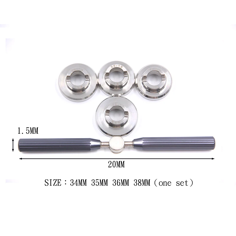 Stainless Steel Watch Case Opener for Breitling 34mm 35mm 36mm 38mm Opening Dies Tools for Watch Serivice