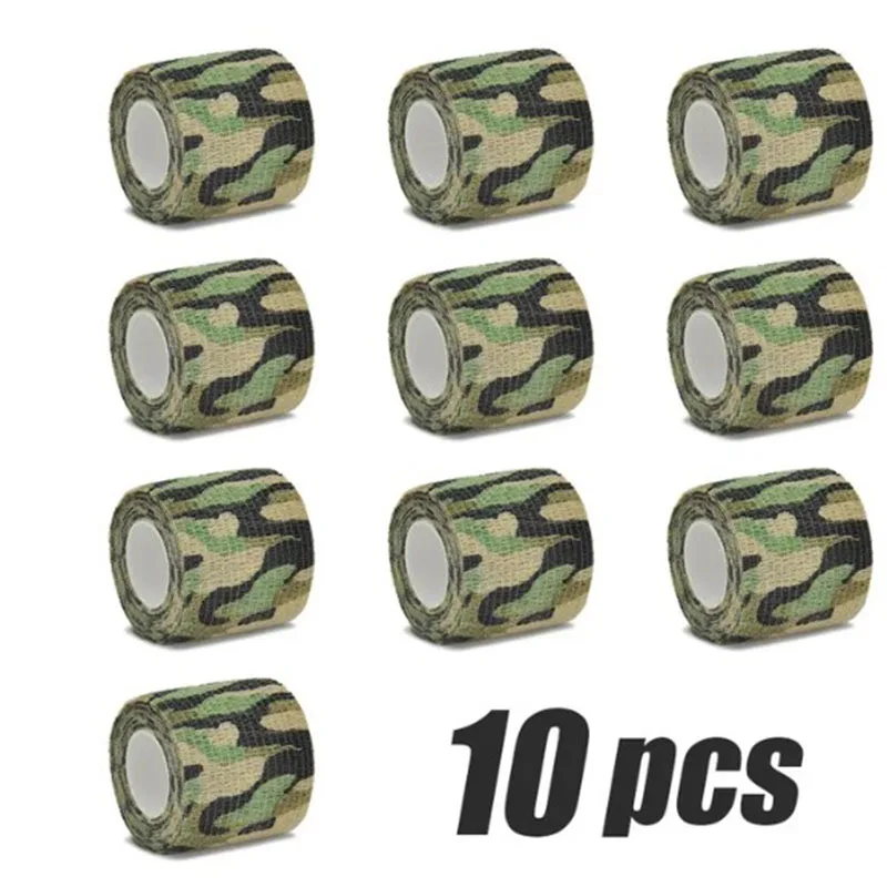 Elastic Wrap Tape Army Adhesive Outdoor Hunting Camouflage Stealth Tape Waterproof Wrap Durable Self Adhesive Elastic Bandage