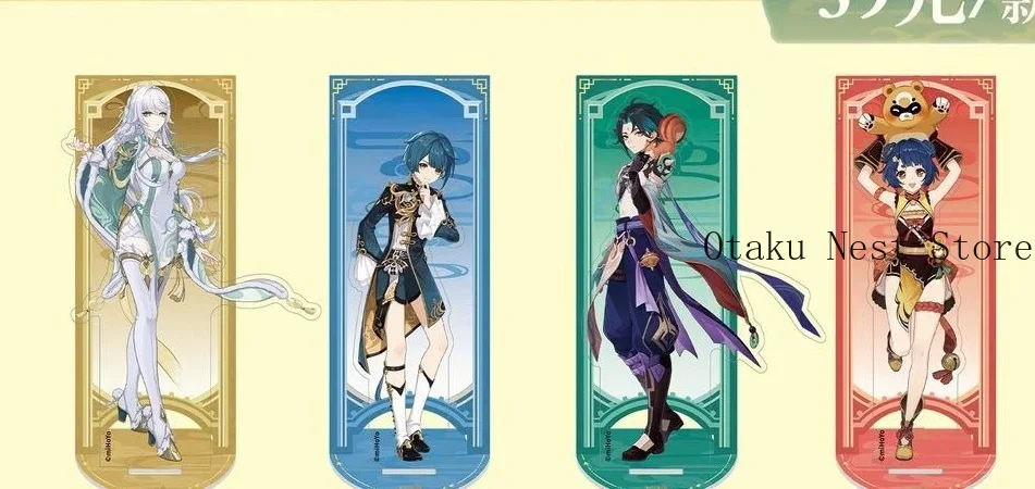 Anime Genuine Official Xiao Zibai Xingqiu Xiangling Badge Acrylic Pendant Plush Doll Pendant Standee Ornament Birthday Gift view 4