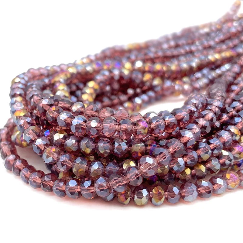 2 3 4 6 8mm Faceted Crystal Beads Loose Spacer Round Glass Beads for Jewelry Making Earring Bracelets DIY Accessories