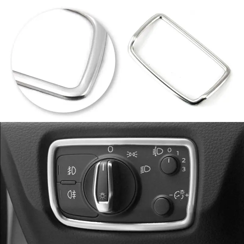 

Серебристая накладка из нержавеющей стали на рамку переключателя фар для Audi A3 8V 2013-2019